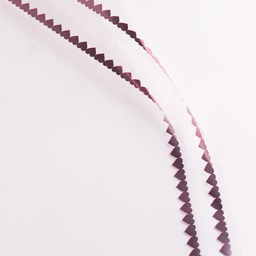 Papel Coreano Transparente borde corazon