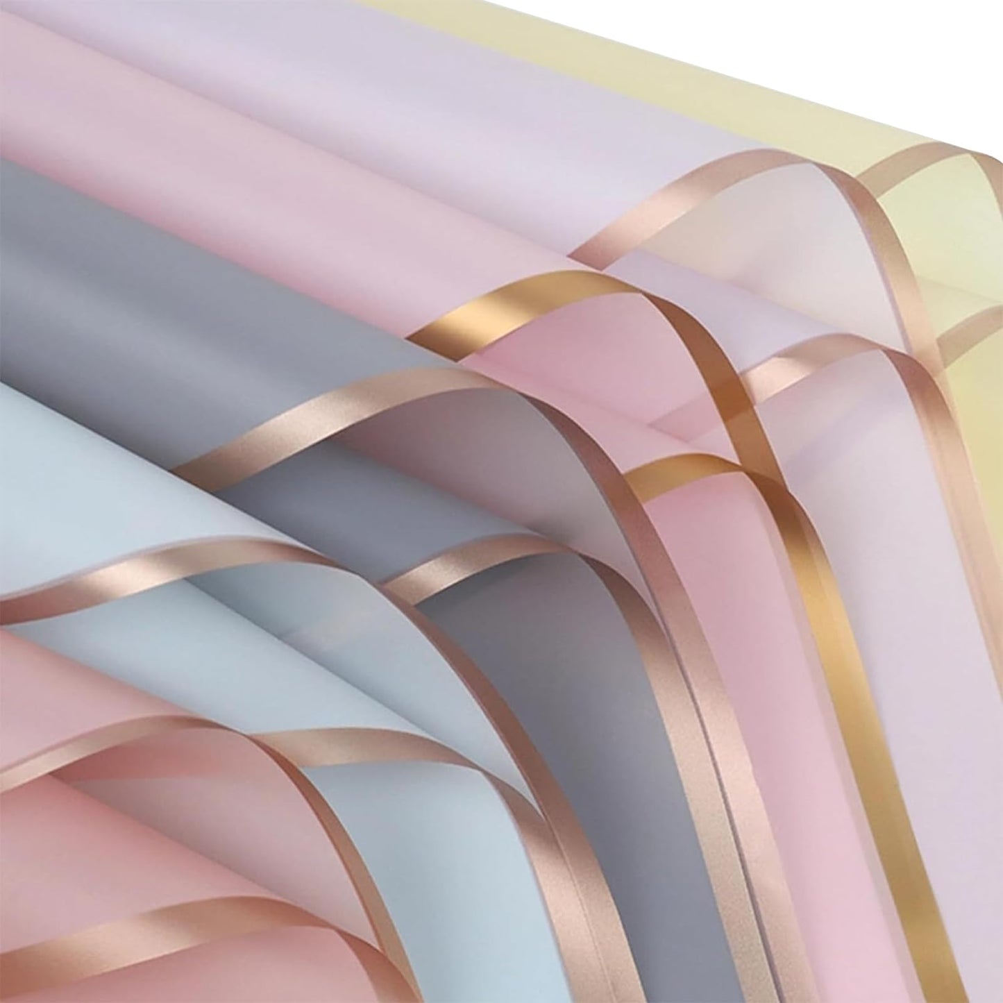 Papel Coreano Traslucido Borde Dorado
