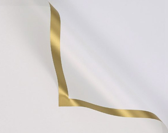 Papel Coreano Borde Dorado Solido