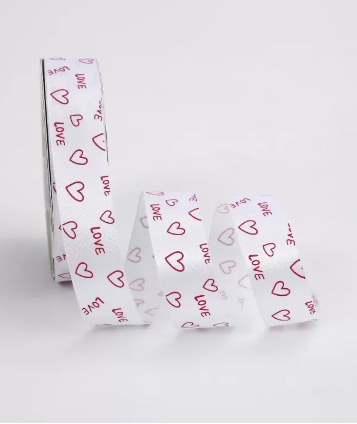 Cinta Tela Estampado Corazones