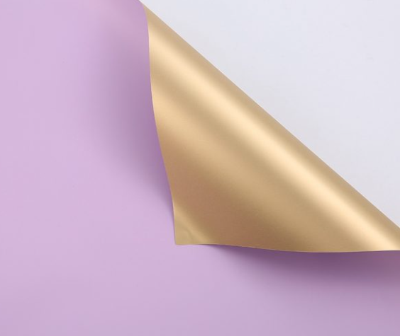 Papel Coreano Solido Doble Faz Color/Dorado