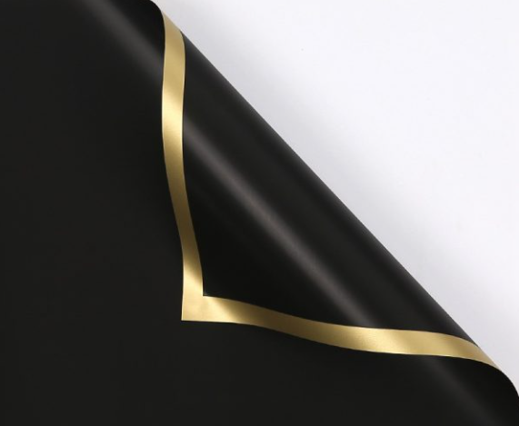 Papel Coreano Borde Dorado Solido
