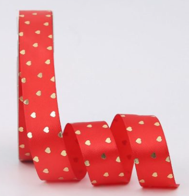 Cinta Tela Estampado Corazones