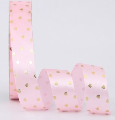 Cinta Tela Estampado Corazones