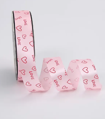 Cinta Tela Estampado Corazones