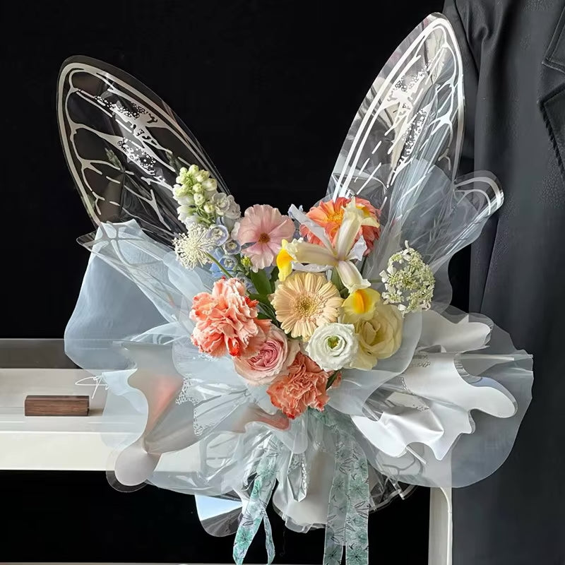 Papel Coreano Alas Mariposa Transparente