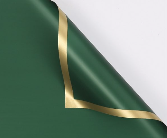 Papel Coreano Borde Dorado Solido