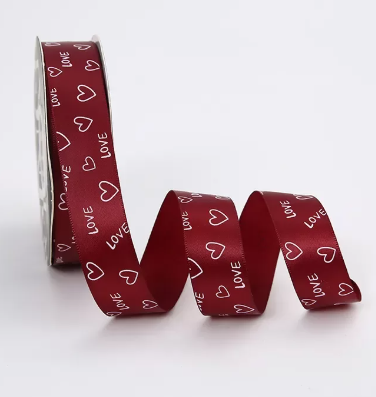 Cinta Tela Estampado Corazones