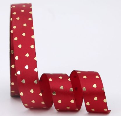 Cinta Tela Estampado Corazones