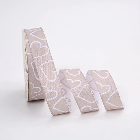 Cinta Tela Estampado Corazones