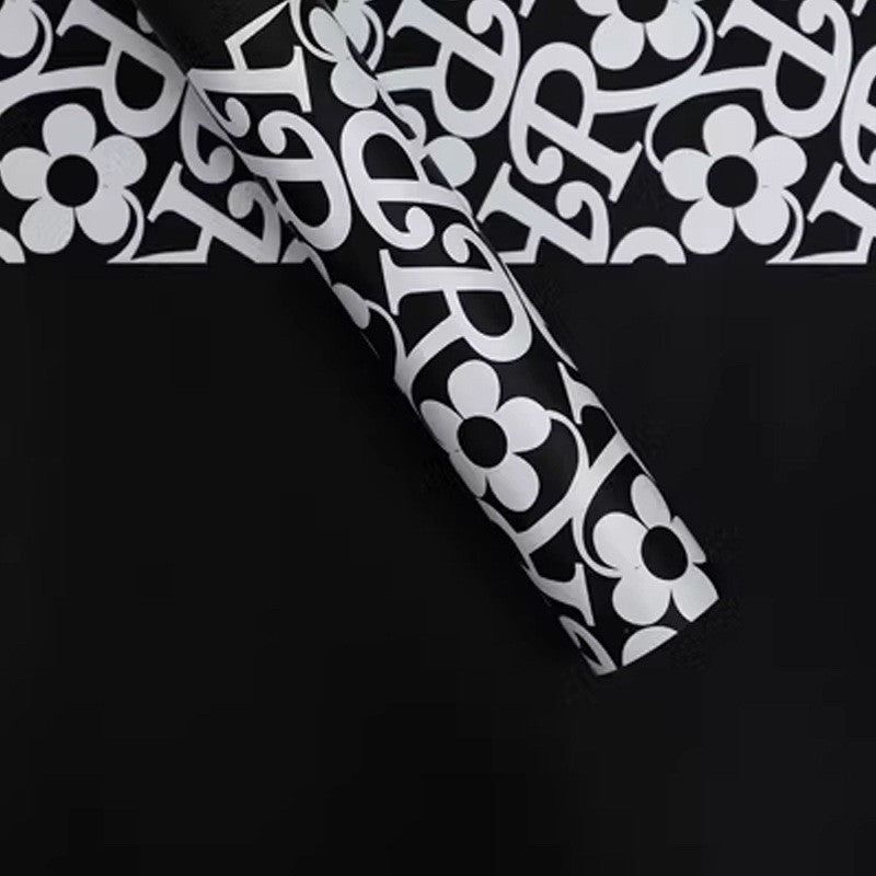 Papel Coreano Borde Estampado Flores