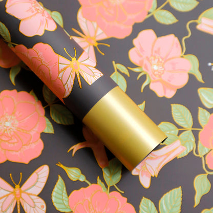 Papel Coreano Floral Gold