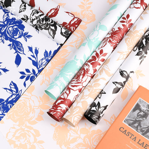 Papel coreano estampado floral