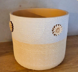 MATERA DOBLE COLOR CON FLOR