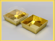EMPAQUE CUADRADO DORADO