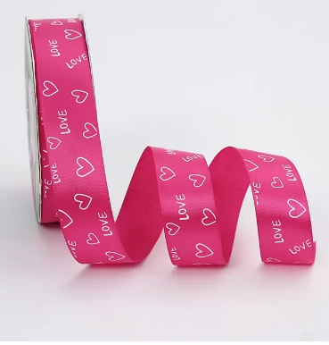 Cinta Tela  Estampado Corazones