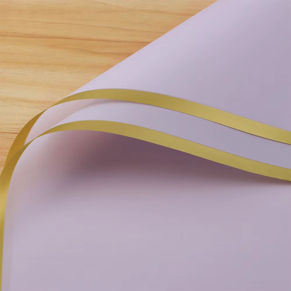 Papel Coreano Traslucido Borde Dorado