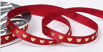 Cinta Estampado Corazon Dorado