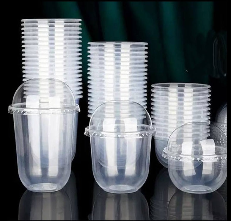 Vaso U con tapa domo (8, 12 y 24 onzas)